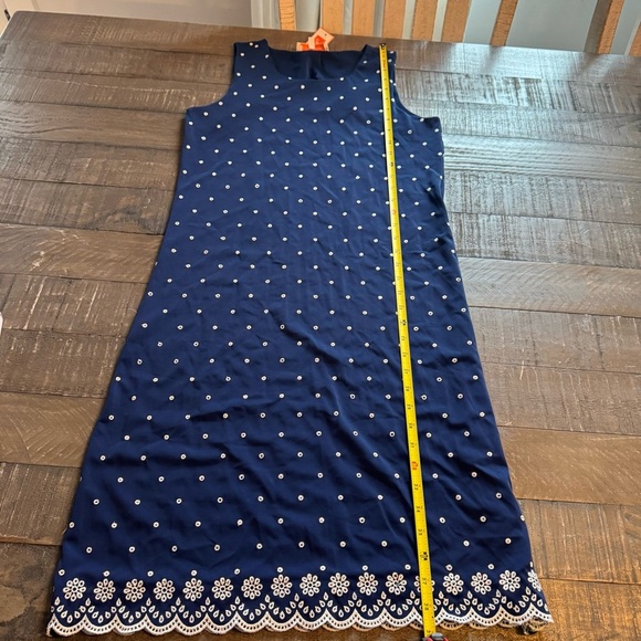 Jude Connally Beth Eyelet Shift Dress Navy White Size Small NEW WITH TAGS - Picture 8 of 10